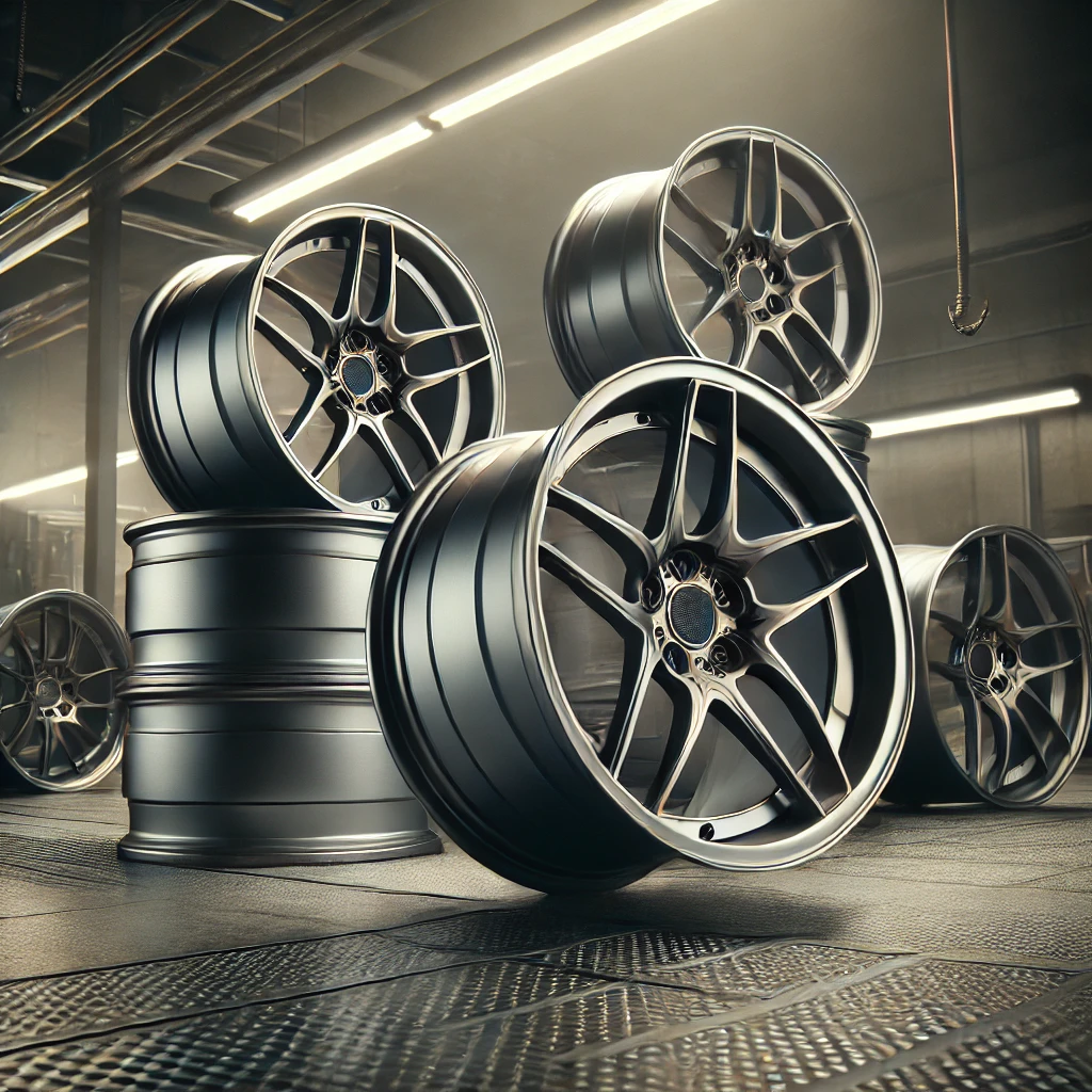 Magnesium forged wheels lineup showcasing lightweight and precision-engineered designs for B2B automotive buyers in Belgium.