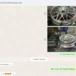 WhatsApp message from a Netherlands client reacting to CNC machining progress, described as “amazing” and luxury-level.