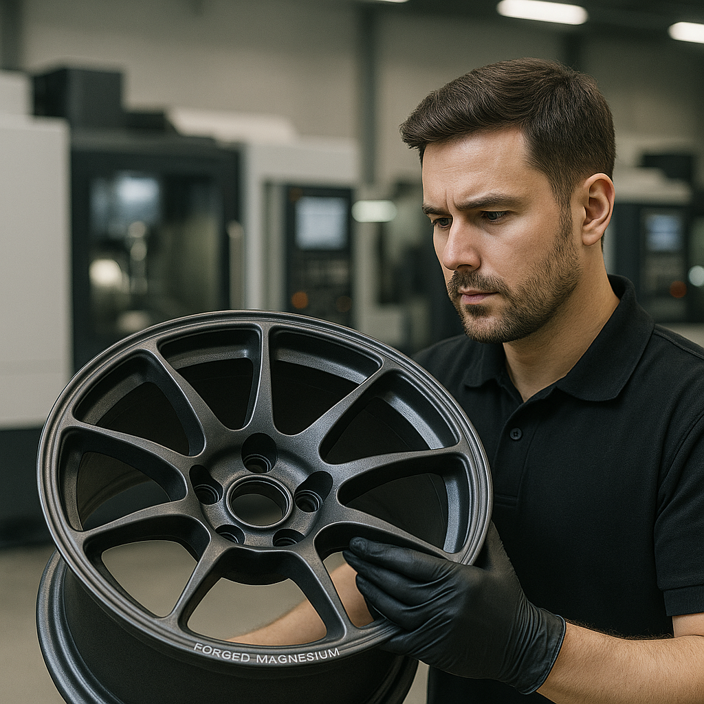 Forged magnesium wheel quality inspection for B2B orders