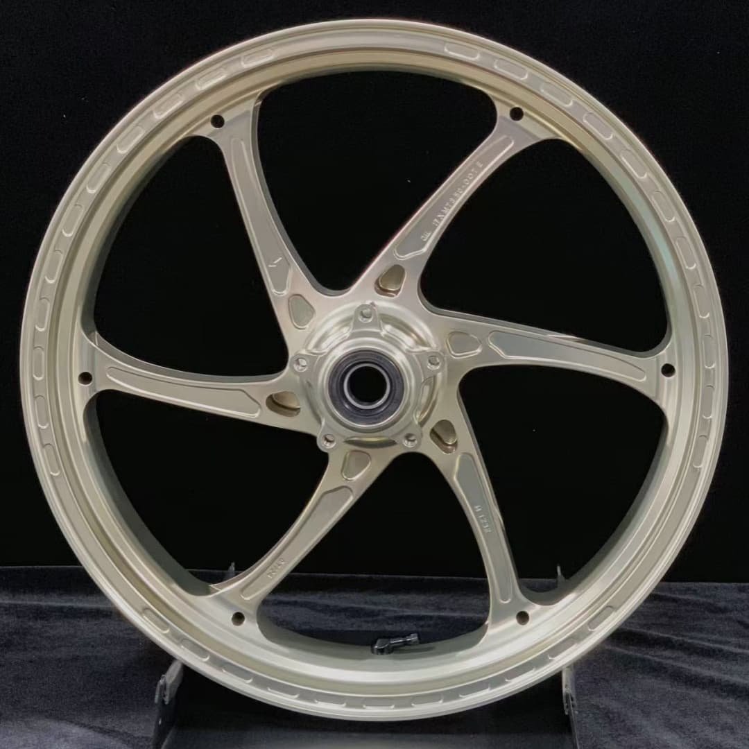 Forged aluminum front wheel for Ducati MULTISTRADA V4 – ultra-precision CNC machined 6-spoke in titanium finish