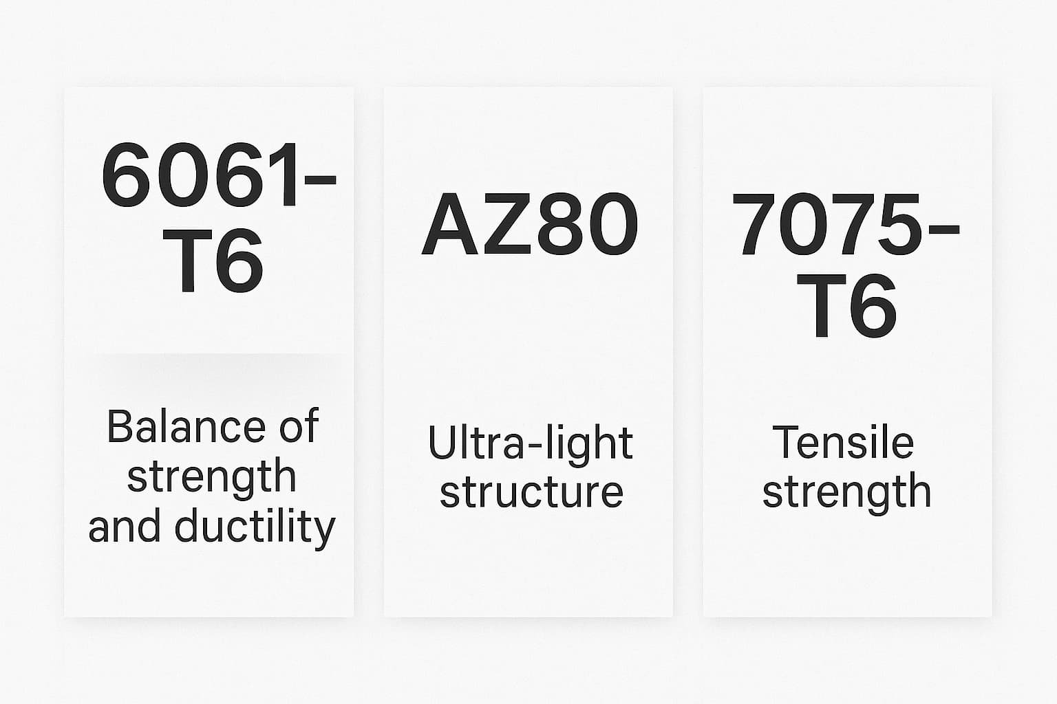 forged 6061-T6 aluminum and AZ80 magnesium materials comparison