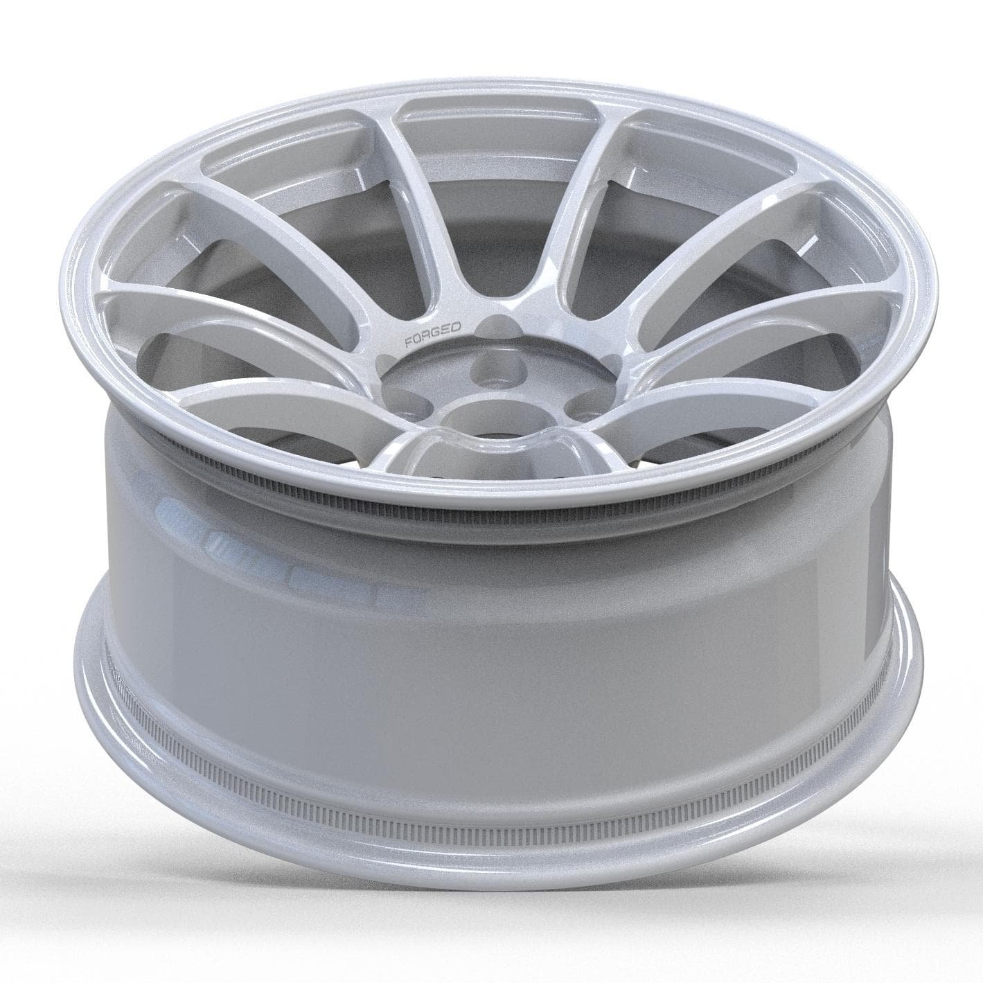 Forged aluminum rally wheel with deep-dish lip and silver finish, designed for high-impact resistance on all rally terrains