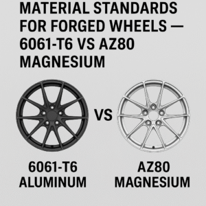 Comparison of forged 6061-T6 aluminum wheel and AZ80 magnesium wheel
