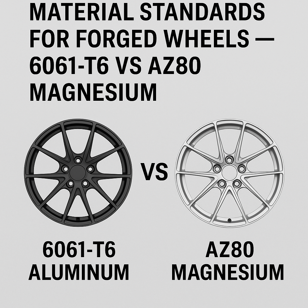 Comparison of forged 6061-T6 aluminum wheel and AZ80 magnesium wheel