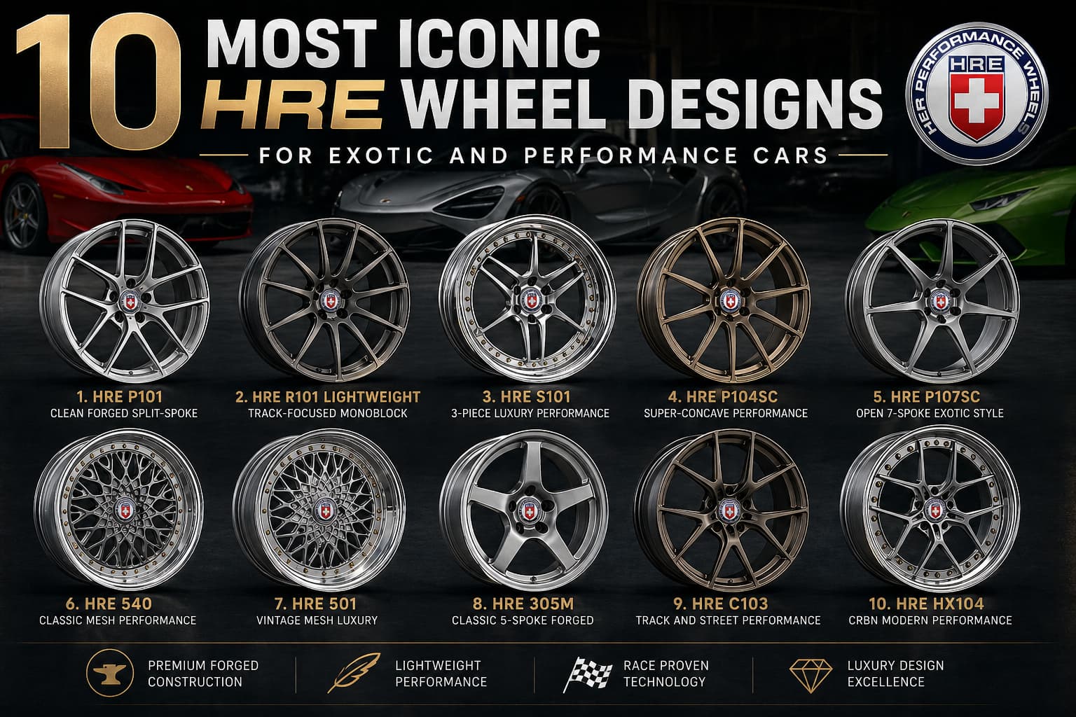 10 Most Iconic HRE Wheel Designs for Exotic and Performance Cars ...