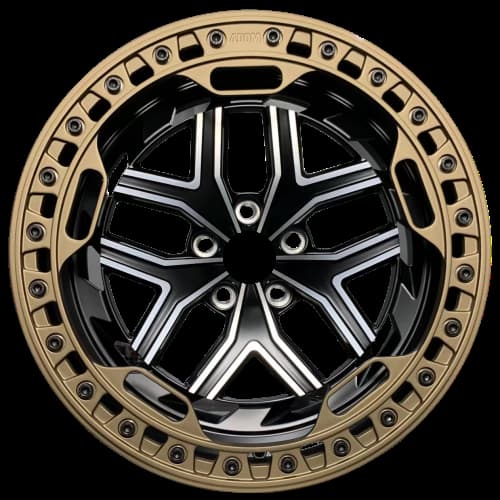 Black and bronze forged beadlock off-road performance wheel by FLEXIFORGED