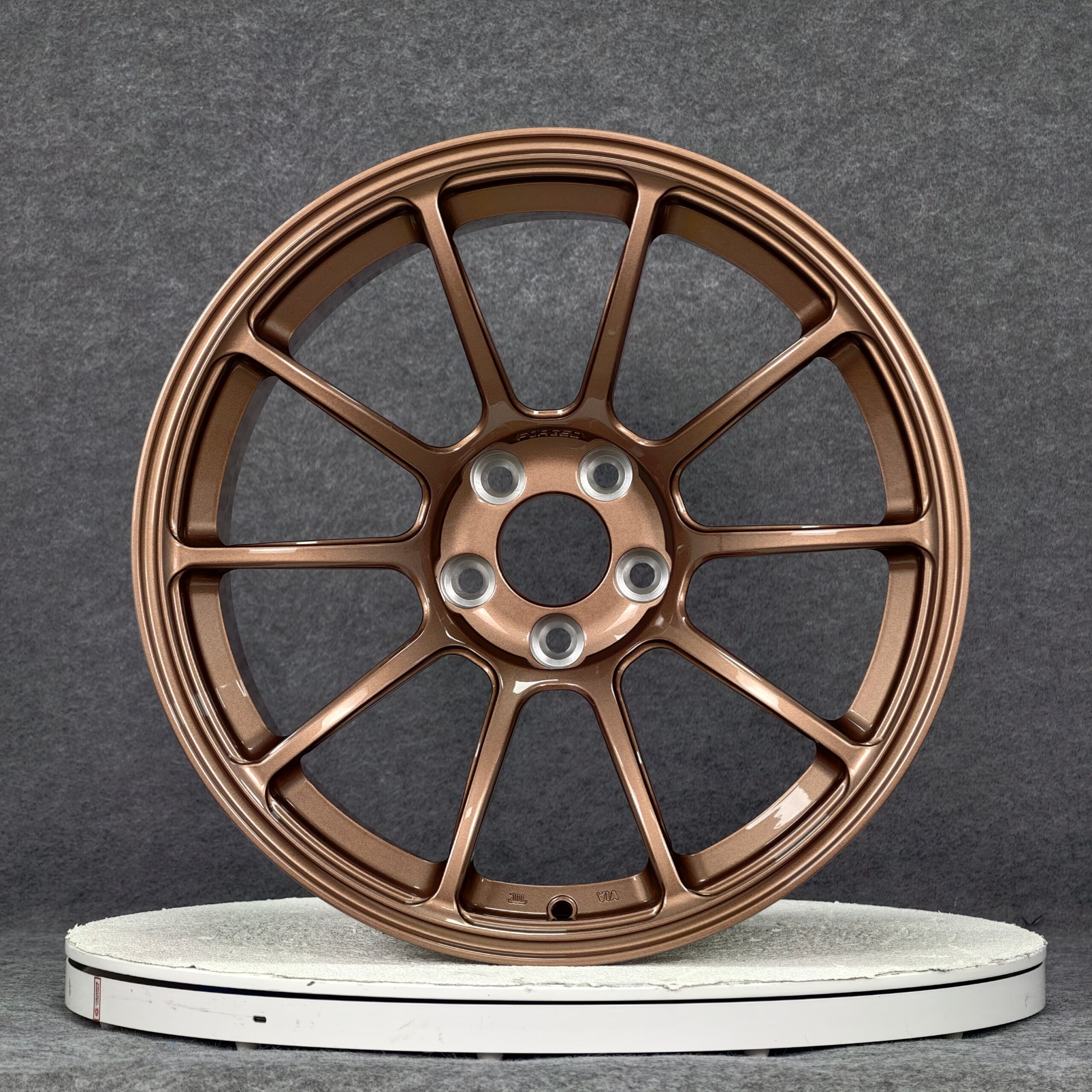 Bronze lightweight custom forged rally wheel by FLEXIFORGED