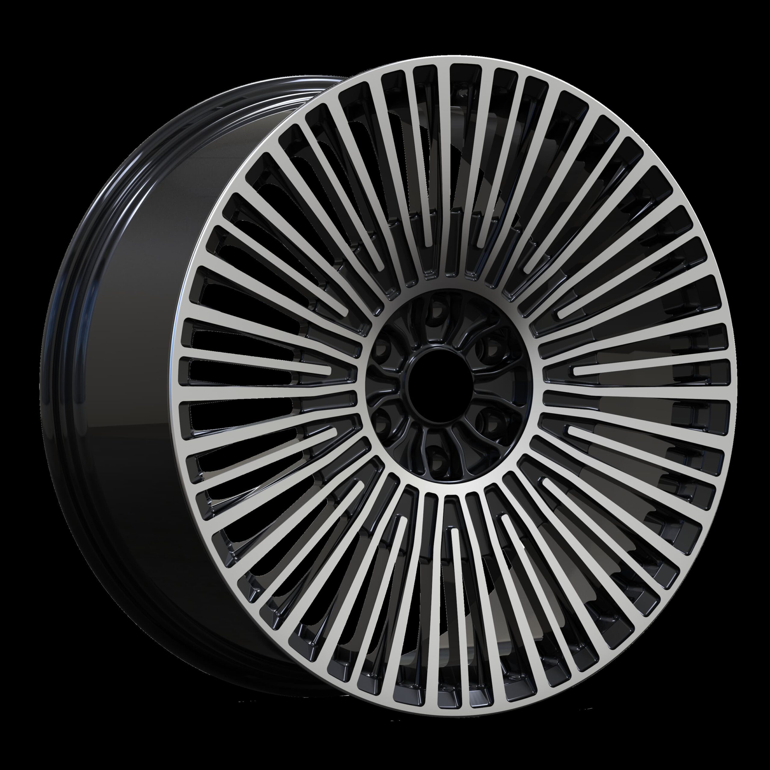 Diamond cut face on a premium custom forged monoblock wheel by FLEXIFORGED