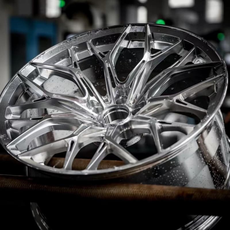 Precision CNC machining of a concave forged wheel face at the group plant