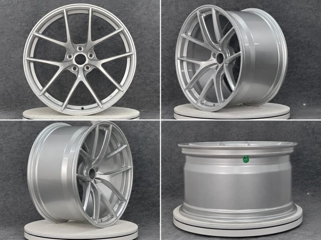 Stack of FLEXIFORGED 6061-T6 forged monoblock wheels ready for wholesale export from Chongqing, China