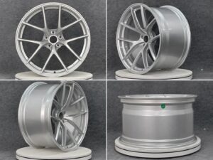 Stack of FLEXIFORGED 6061-T6 forged monoblock wheels ready for wholesale export from Chongqing, China
