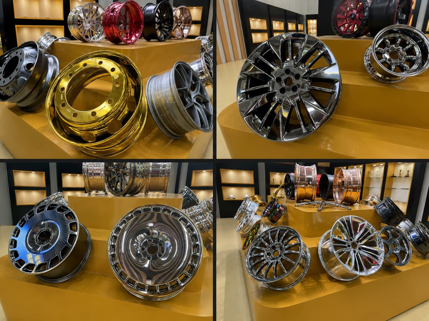 PVD chrome forged wheel with mirror finish applied by vacuum deposition
