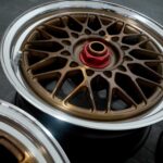 17x8.25 brushed face with polished lip forged wheel front view嗯
