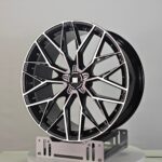 21x9.5 Gloss Black forged wheel front view