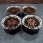 17x8.25 3-piece forged wheel three quarter view