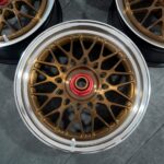 matt brushed face surface texture detail on forged aluminium wheel