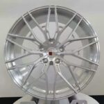 20x10 Brushed and Polished Silver forged wheel front view