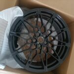 back side of 1PC Monoblock forged wheel showing machined barrel