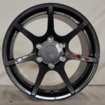 17x10.5 Matte Black forged wheel front view