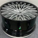 back side of 2-piece forged wheel showing machined barrel