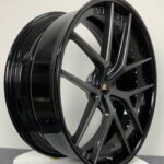 back side of 2-piece forged wheel showing machined barrel